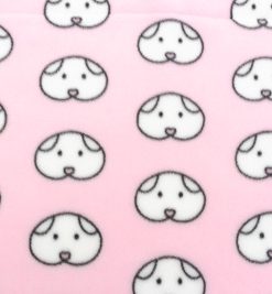 Stoffhimmel für Meerschweinchen Hütte - Fleece Anni Rosa