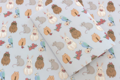 Geschenkpapierbogen Tierchen