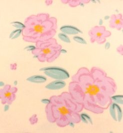 Kuschelrolle - Blumen Creme-Altrosa