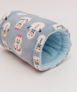 Kuschelrolle - Schneemänner-Babyblau