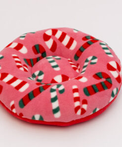 Donutkissen Zuckerstangen-Knallrot