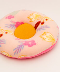 Einzelstück Donut Springflower-Pink-Senfgelb