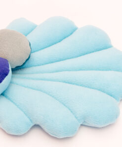 Alternative view of Einzelstück Muschelkissen Eisblau mit zwei Perlen